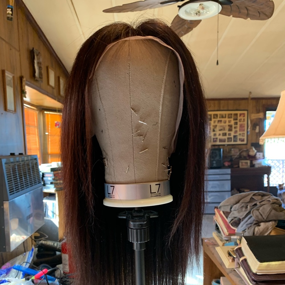 100% Brazilian human hair handmade lace front wig